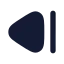 Stepback icon with solid rounded style
