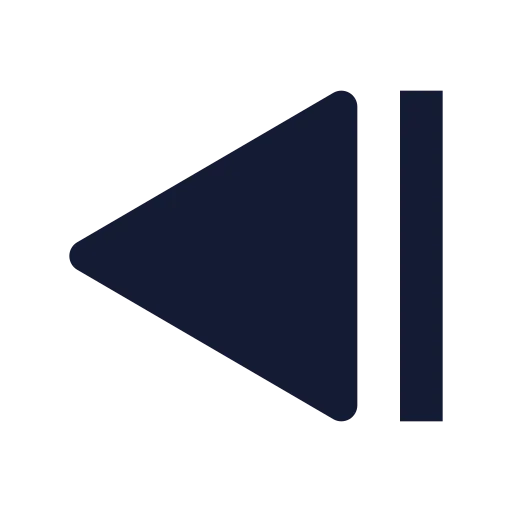 Step Back Icon in Solid Sharp style