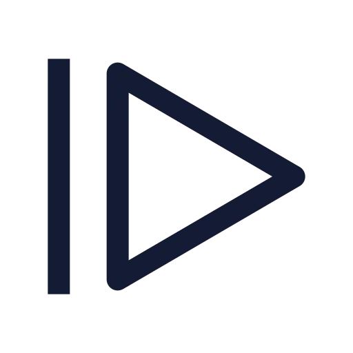 Step Forward Icon in Stroke Sharp style