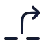 Stepout icon with stroke rounded style