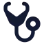 Stethoscope icon with solid standard style