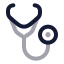 Stethoscope icon with twotone rounded style