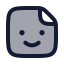 Sticker icon with duotone rounded style