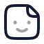 Sticker icon with twotone rounded style