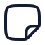 Stickynote icon with stroke rounded style