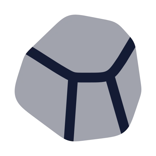 Stone Icon in Bulk Rounded style