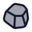 Stone icon with duotone rounded style