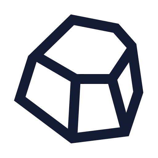Stone Icon in Stroke Sharp style