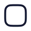 Stop icon with stroke rounded style
