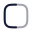 Stop icon with twotone rounded style
