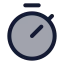 Stopwatch icon with duotone rounded style