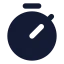Stopwatch icon with solid standard style