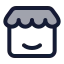 Store icon with duotone standard style