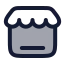 Store icon with duotone rounded style