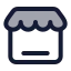 Store icon with duotone standard style