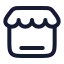 Store icon with stroke rounded style