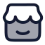 Store icon with duotone rounded style