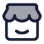 Store icon with duotone standard style