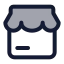 Store icon with duotone standard style