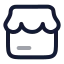 Store icon with twotone rounded style