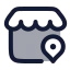 Storelocation icon with duotone rounded style