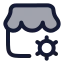 Storemanagement icon with duotone rounded style