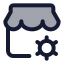 Storemanagement icon with duotone standard style