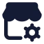 Storemanagement icon with solid standard style