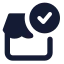 Storeverified icon with solid standard style