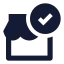 Storeverified icon with solid sharp style