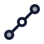 Straightedge icon with duotone standard style
