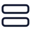 Stretchhorizontal icon with stroke rounded style