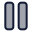 Stretchvertical icon with duotone rounded style