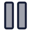 Stretchvertical icon with duotone standard style