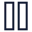 Stretchvertical icon with stroke sharp style