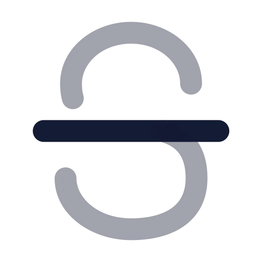 Strikethrough Icon in Bulk Rounded style