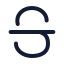 Strikethrough icon with stroke rounded style
