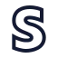 Stripe icon with stroke sharp style