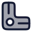 Strokecenter icon with duotone rounded style