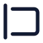 Strokeleft icon with solid standard style