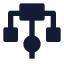 Structure icon with solid sharp style