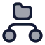 Structurefoldercircle icon with duotone rounded style