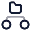 Structurefoldercircle icon with twotone rounded style