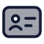 Studentcard icon with duotone standard style