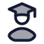 Student icon with duotone rounded style