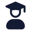Student icon with solid standard style