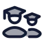 Students icon with duotone rounded style