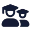 Students icon with solid standard style