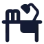 Studydesk icon with solid standard style