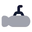 Submarine icon with bulk rounded style